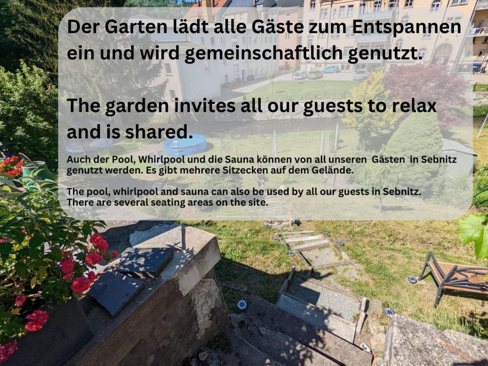 Uo3 - Urlaubsmagie- Urlaubsoase Mitten In Sebnitz Exteriör bild